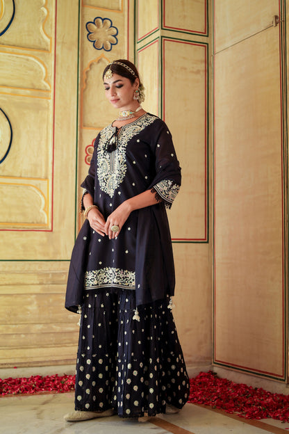 The Space Blue Chanderi
