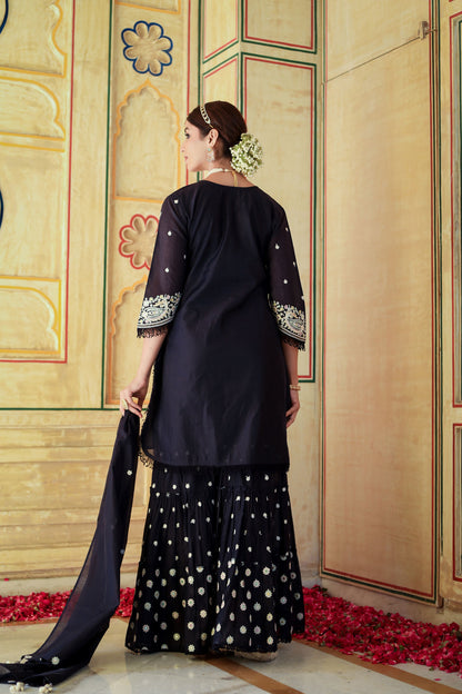 The Space Blue Chanderi