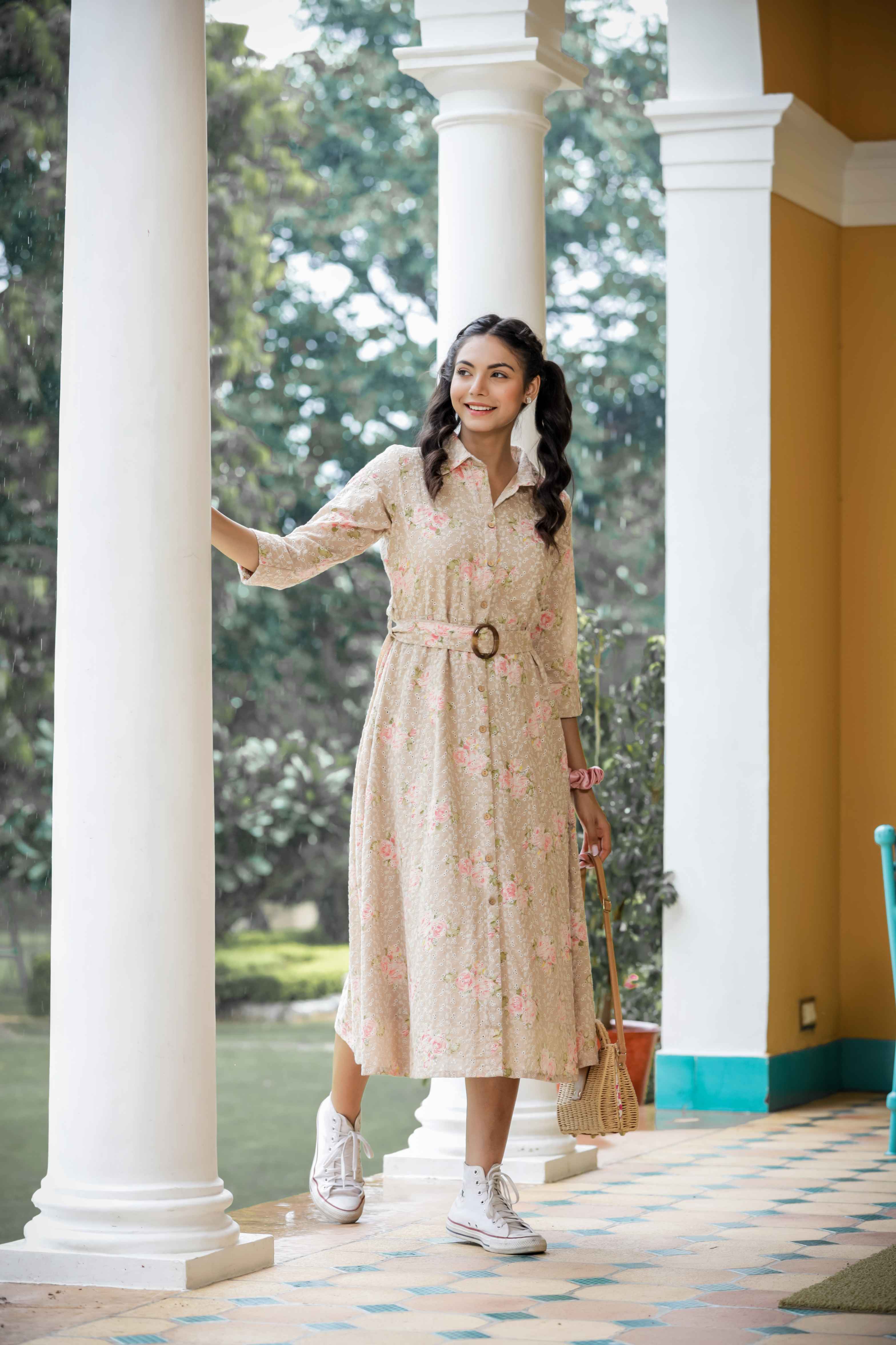 Sniffle Bunch Floral Middi Dress