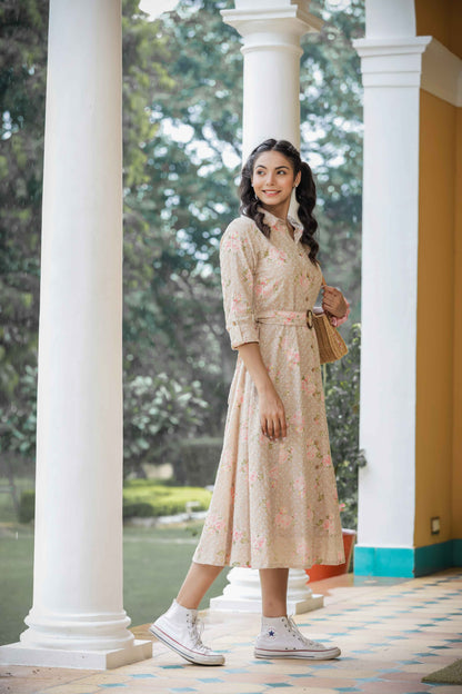 Sniffle Bunch Floral Middi Dress