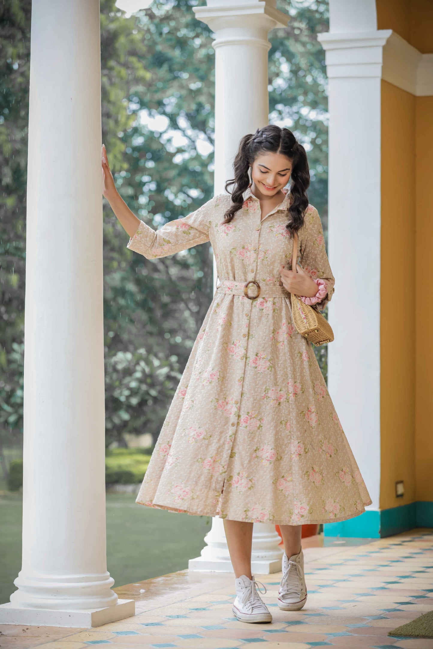 sniffle bunch floral middi dress 1