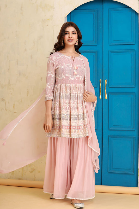 a pinky party dress