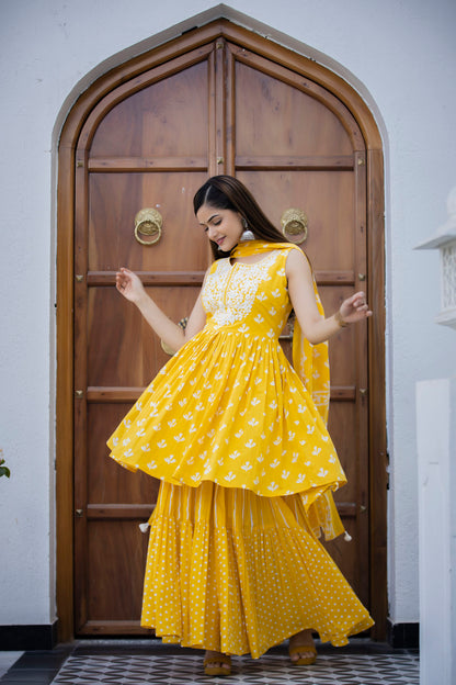 Printed Kurti Sharara