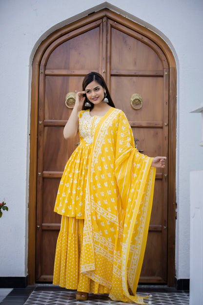 Printed Kurti Sharara