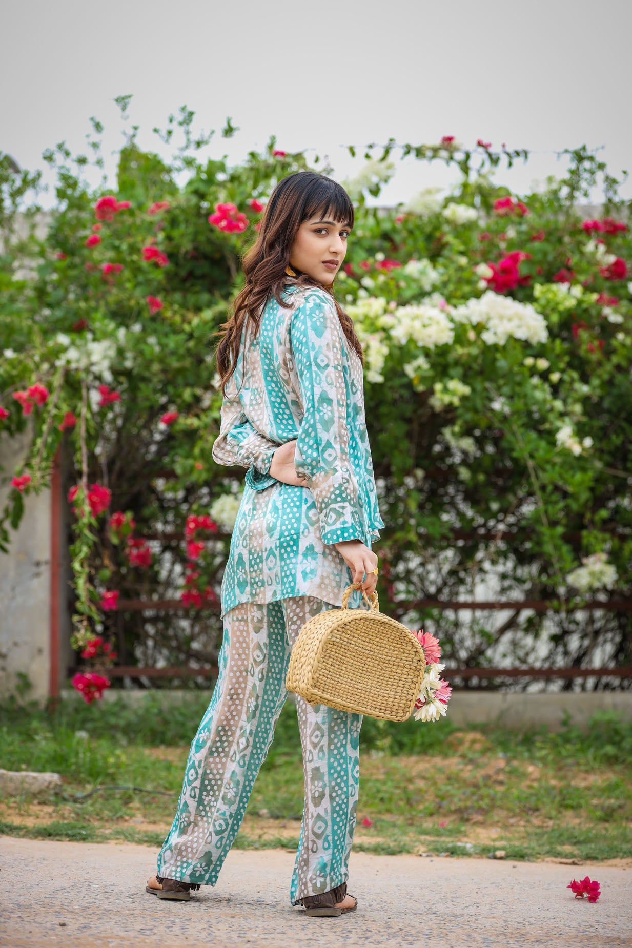Blue Satin Coord- Set