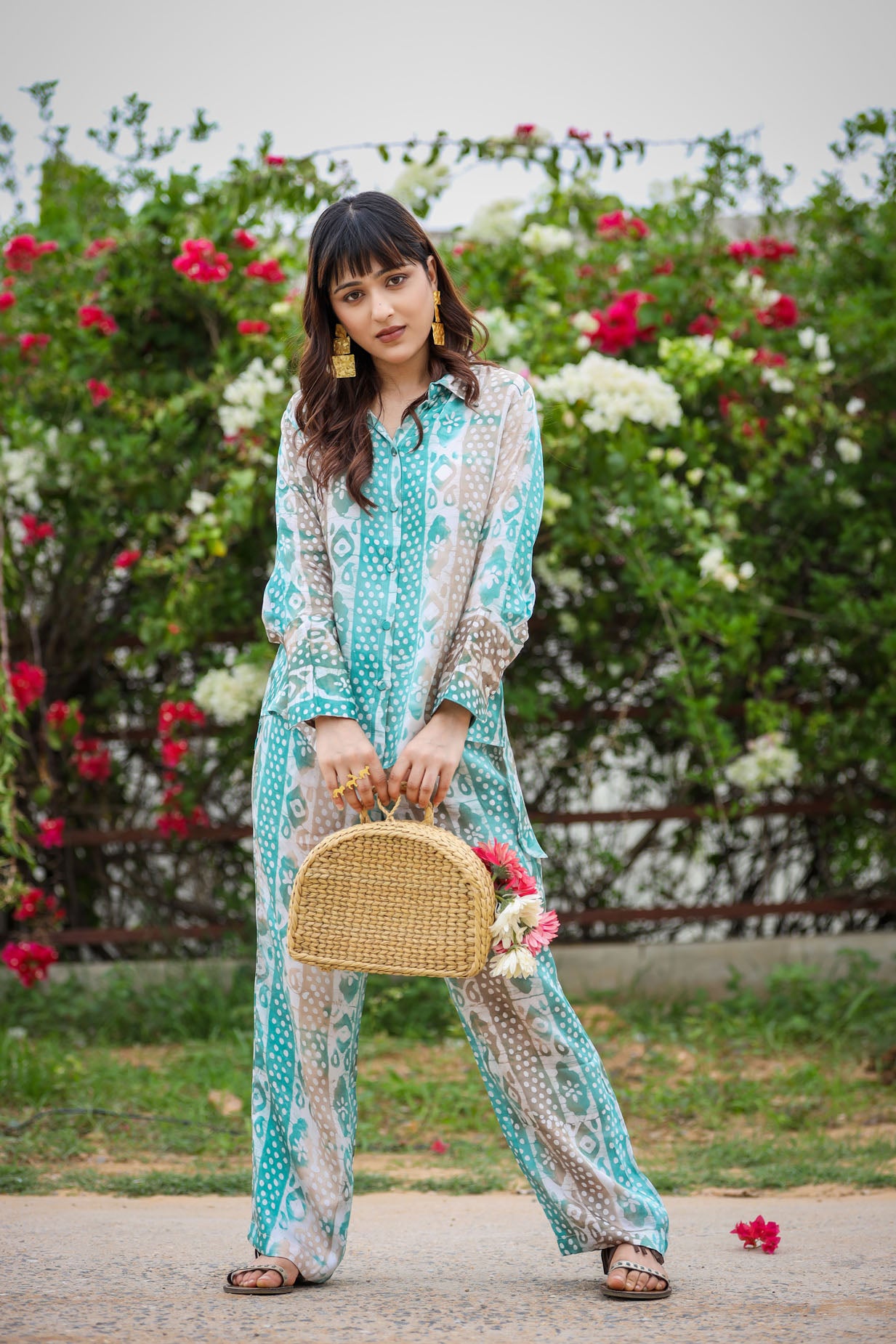 Blue Satin Coord- Set