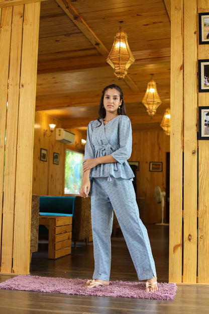 Gray Drape Co-Set