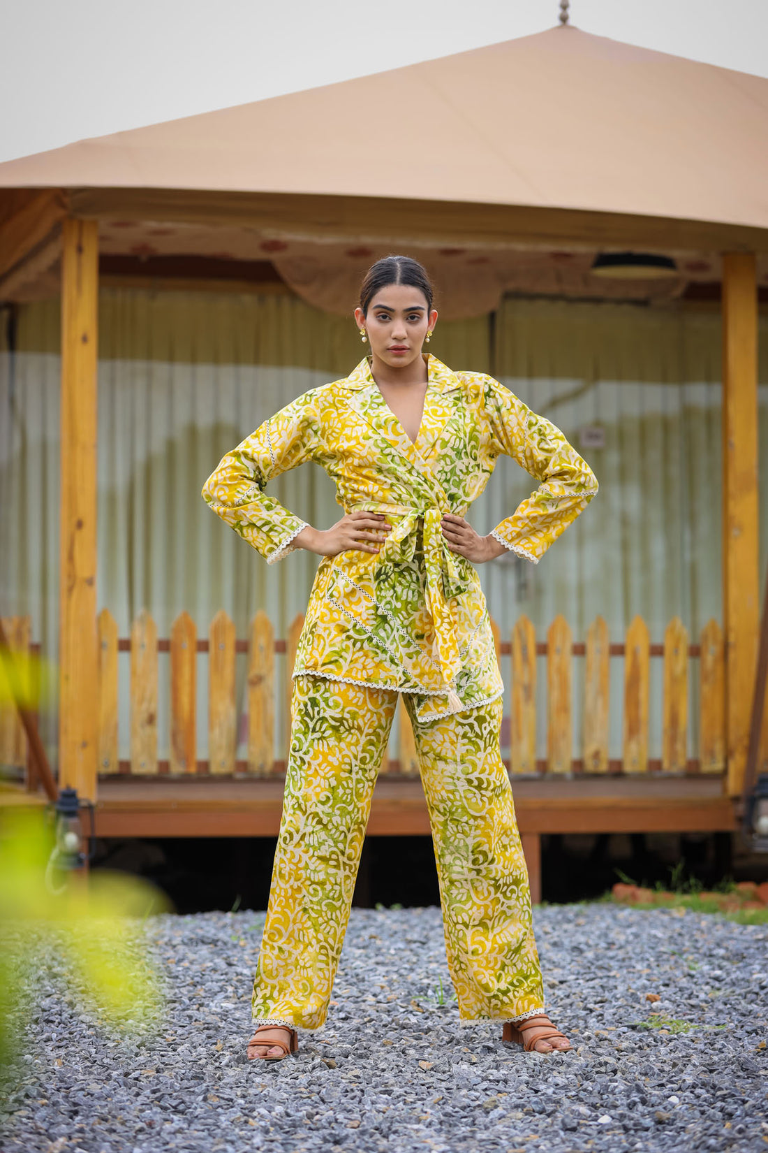 Angrakha style cord set with Tube Top