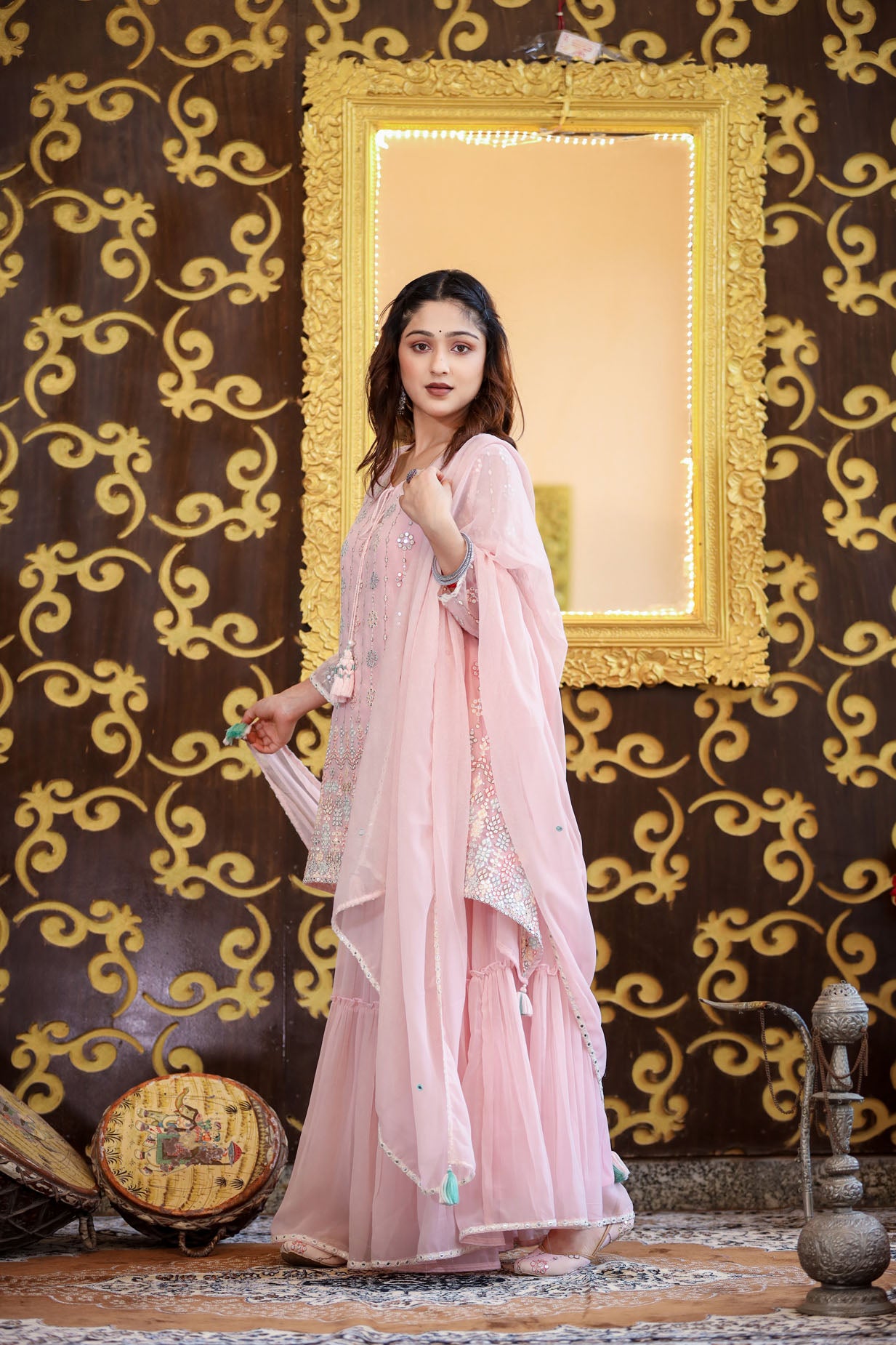 Pastel Pretty Pink Sharara