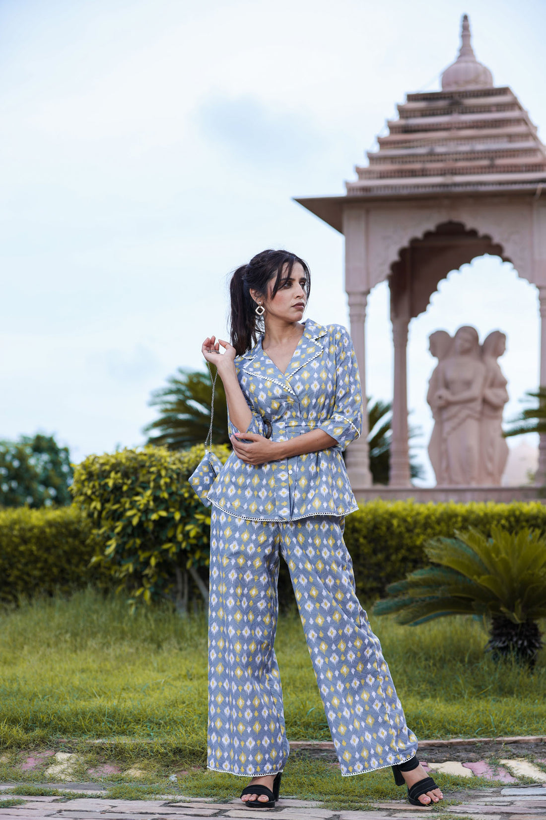 Grey Printed Co-Ord Set