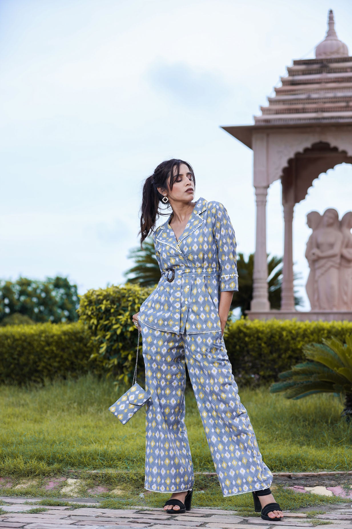 Grey Printed Co-Ord Set