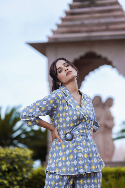 Grey Printed Co-Ord Set