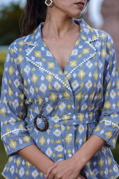 Grey Printed Co-Ord Set