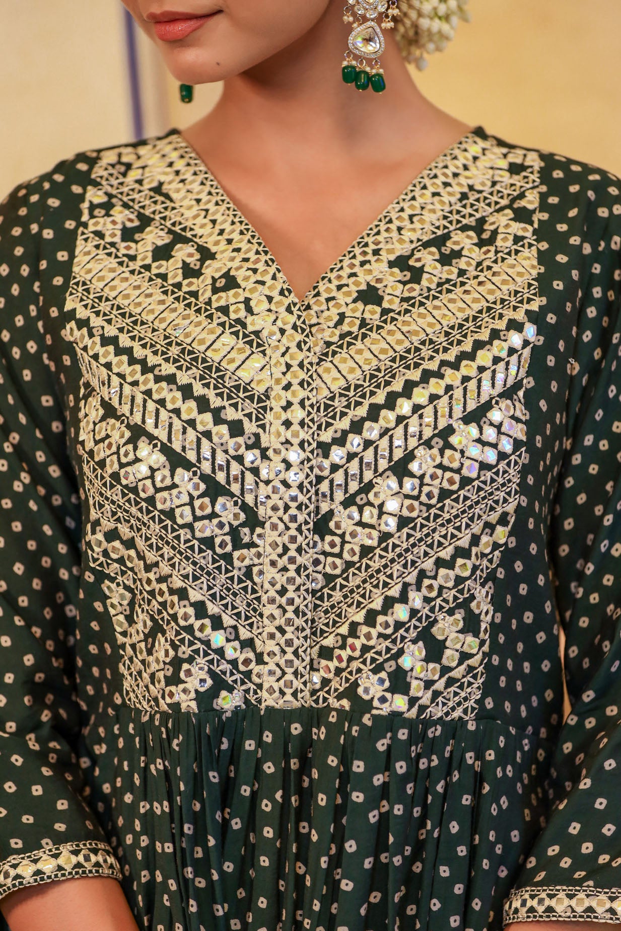 The Festive Muslin Green