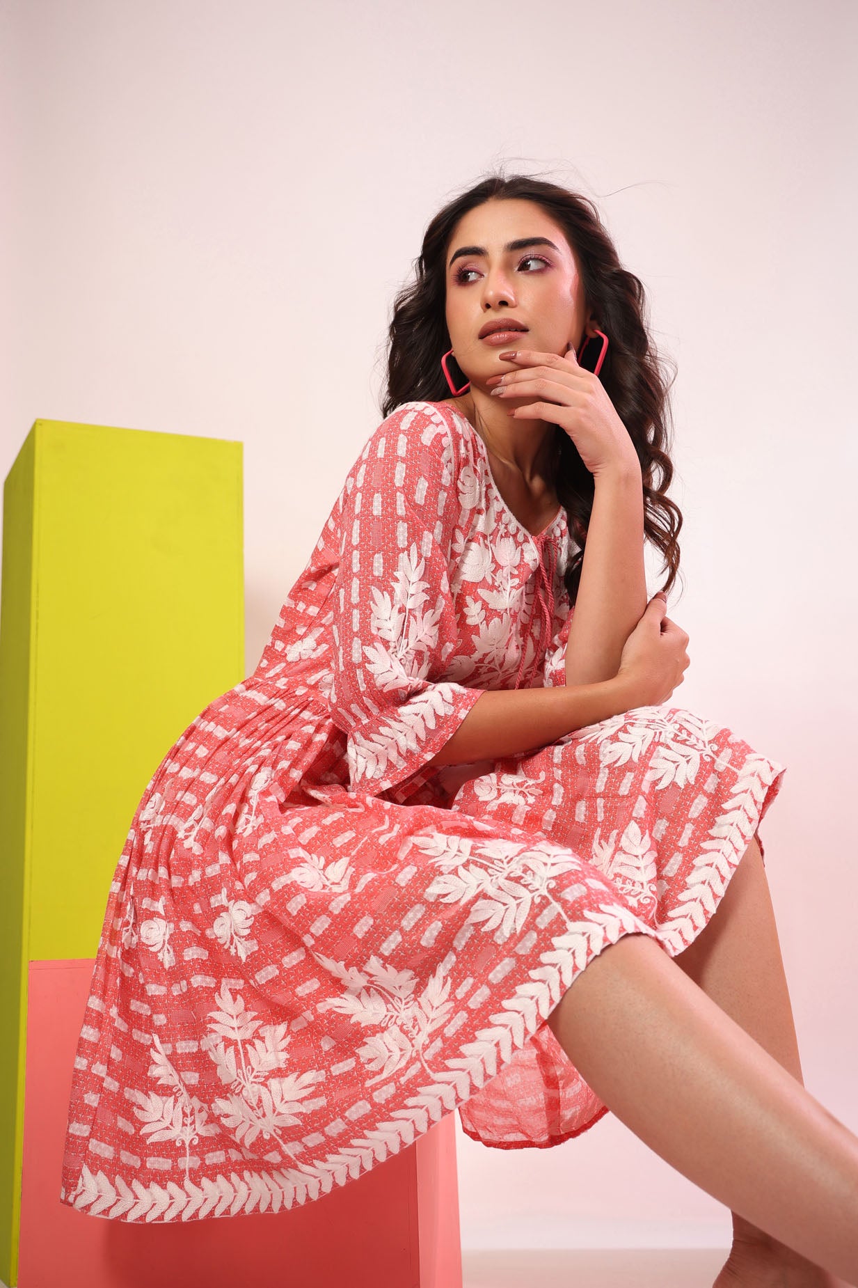Cotton Embroidered Dress