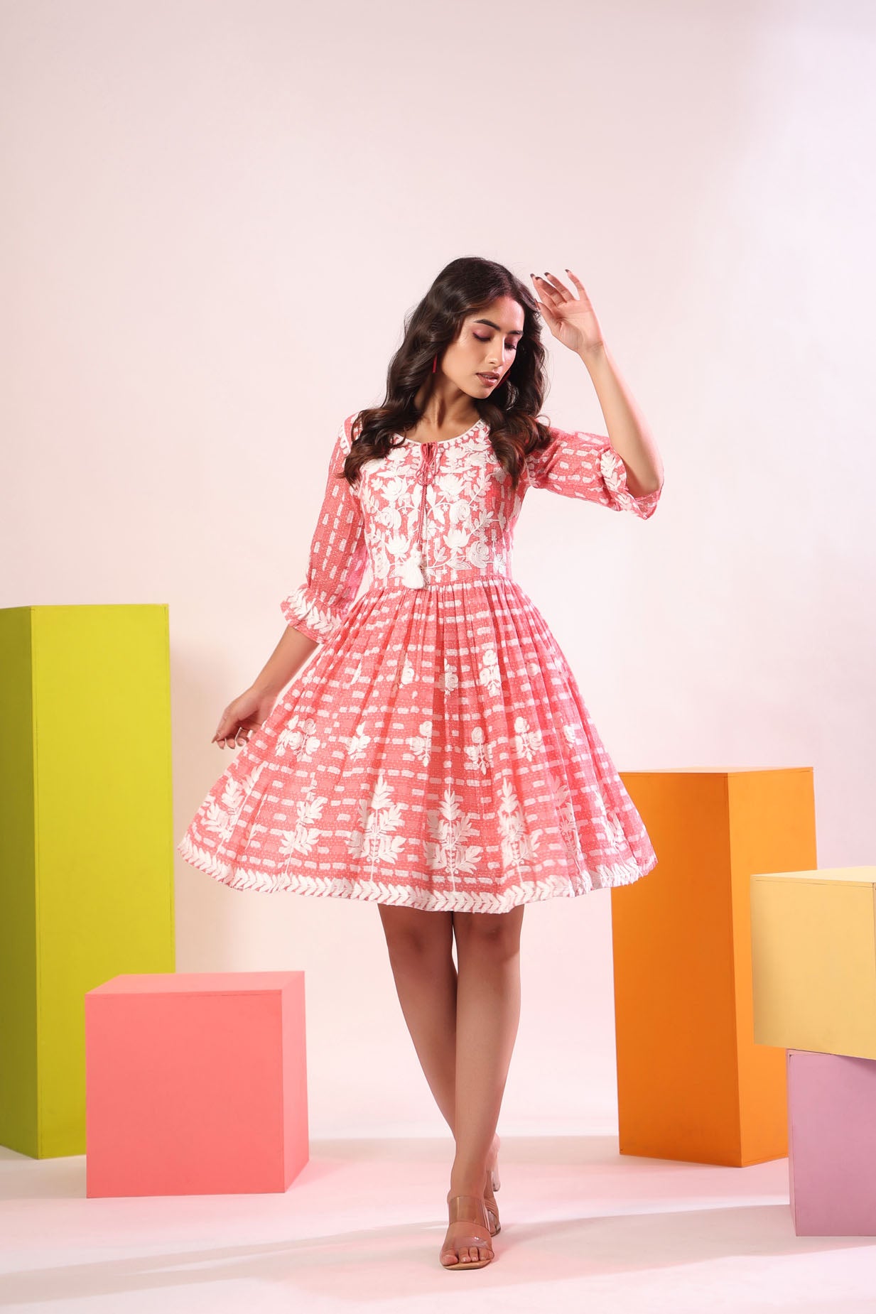 Cotton Embroidered Dress