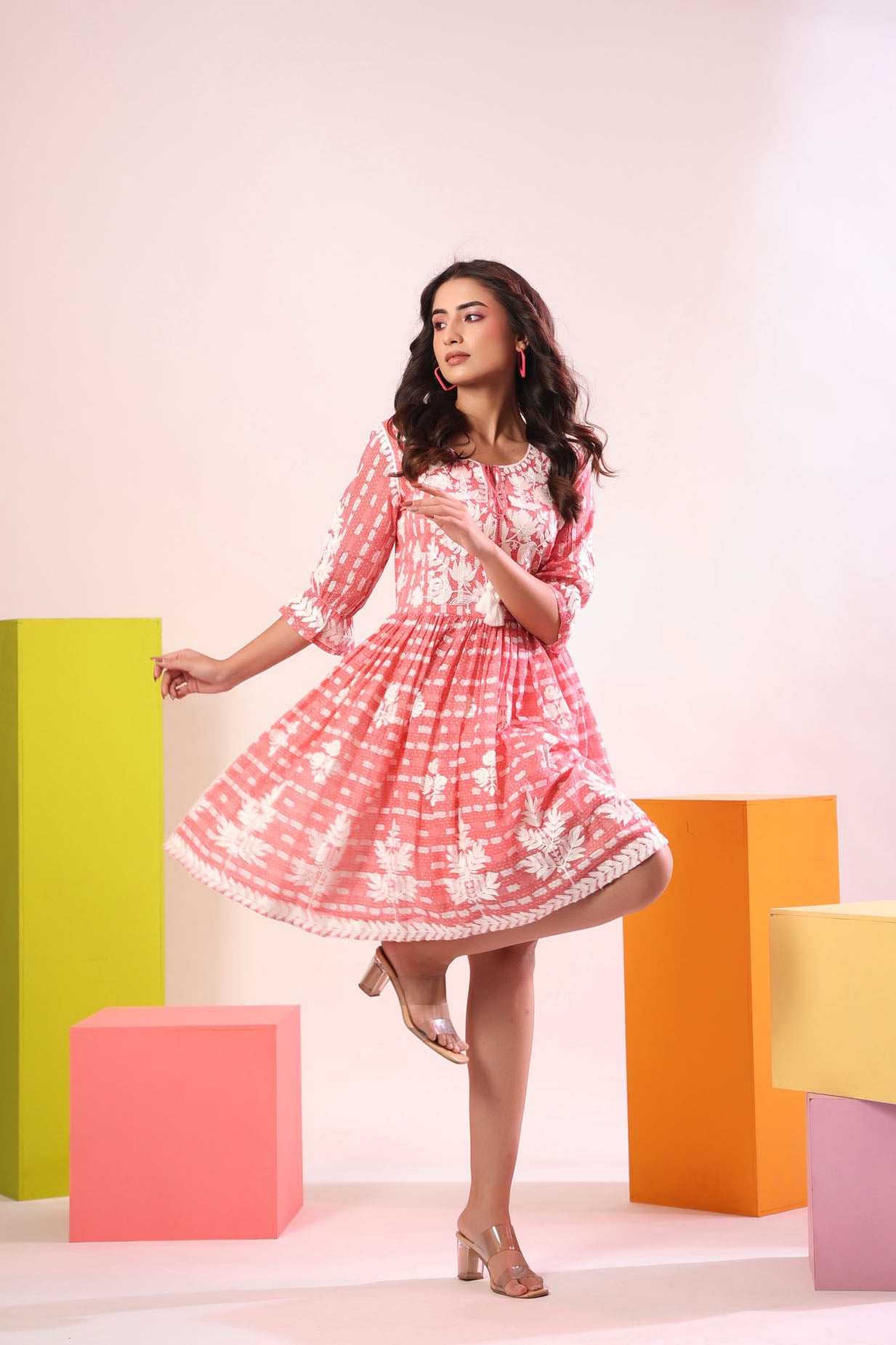 Cotton Embroidered Dress
