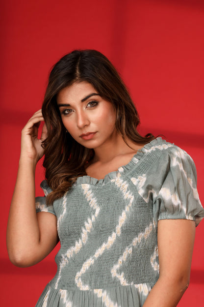 Cotton Printed Short Dress