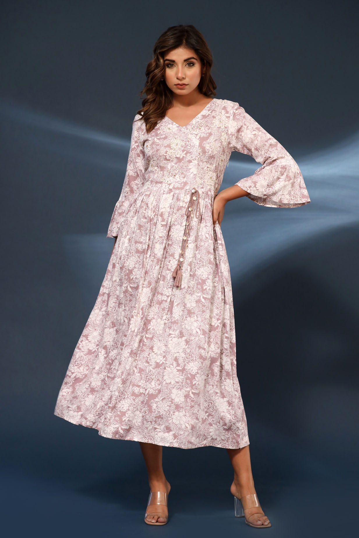 Beautiful Cotton Wine Middi