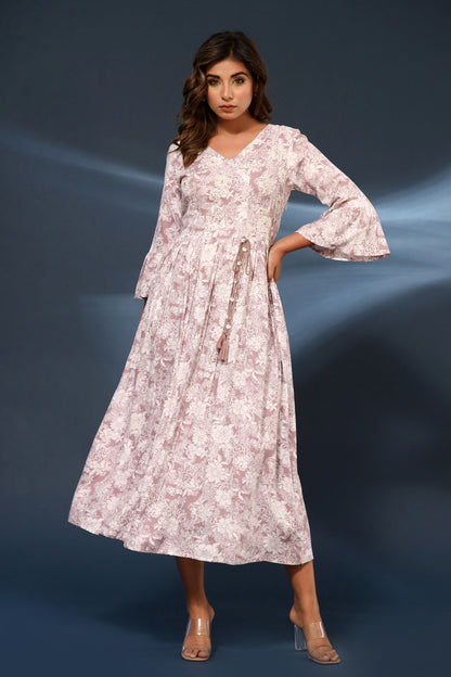 Beautiful Cotton Wine Middi
