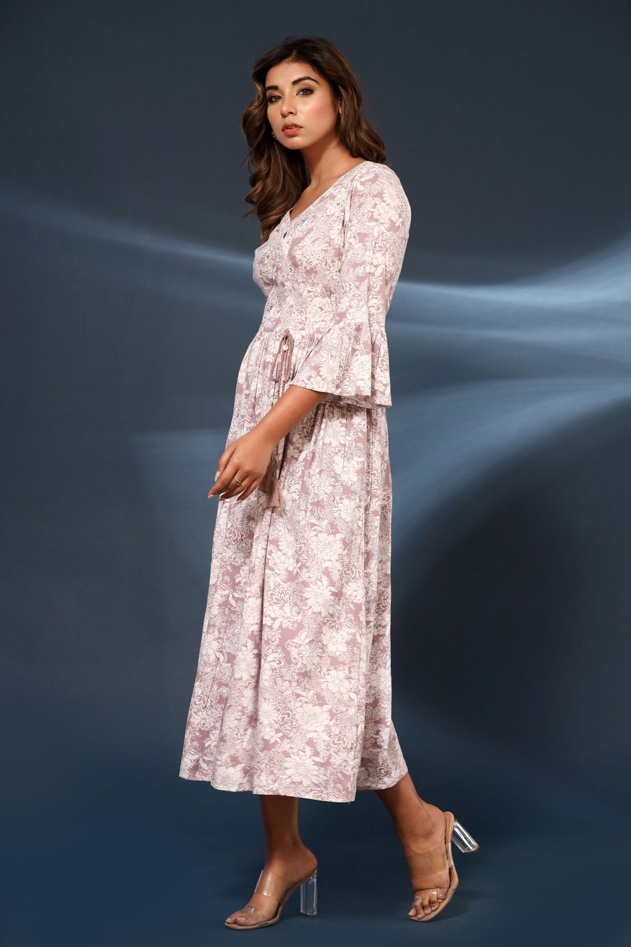 Beautiful Cotton Wine Middi
