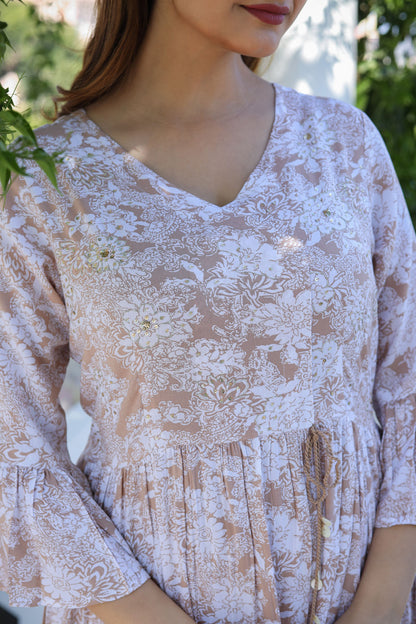 Beautiful Cotton Brown Middi