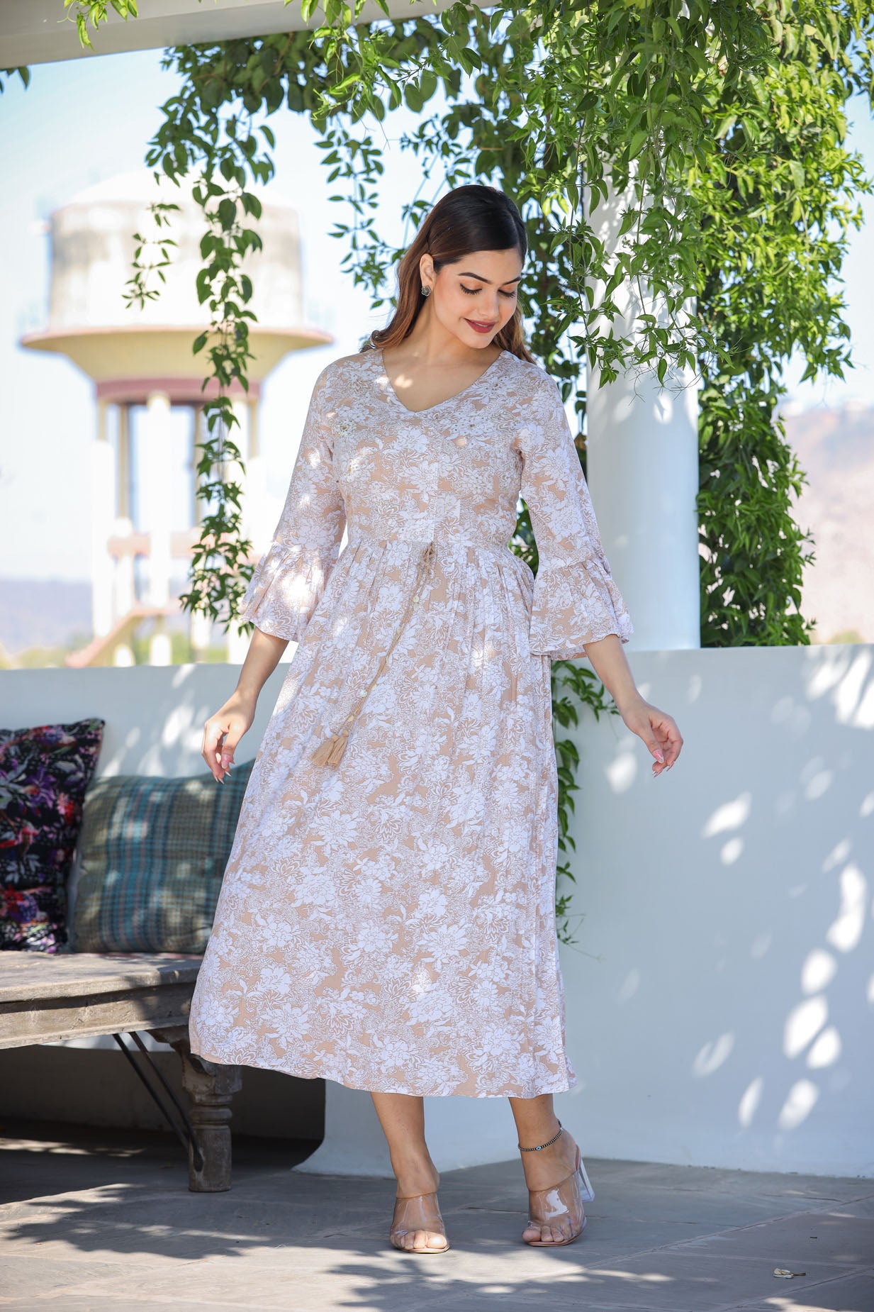 Beautiful Cotton Brown Middi