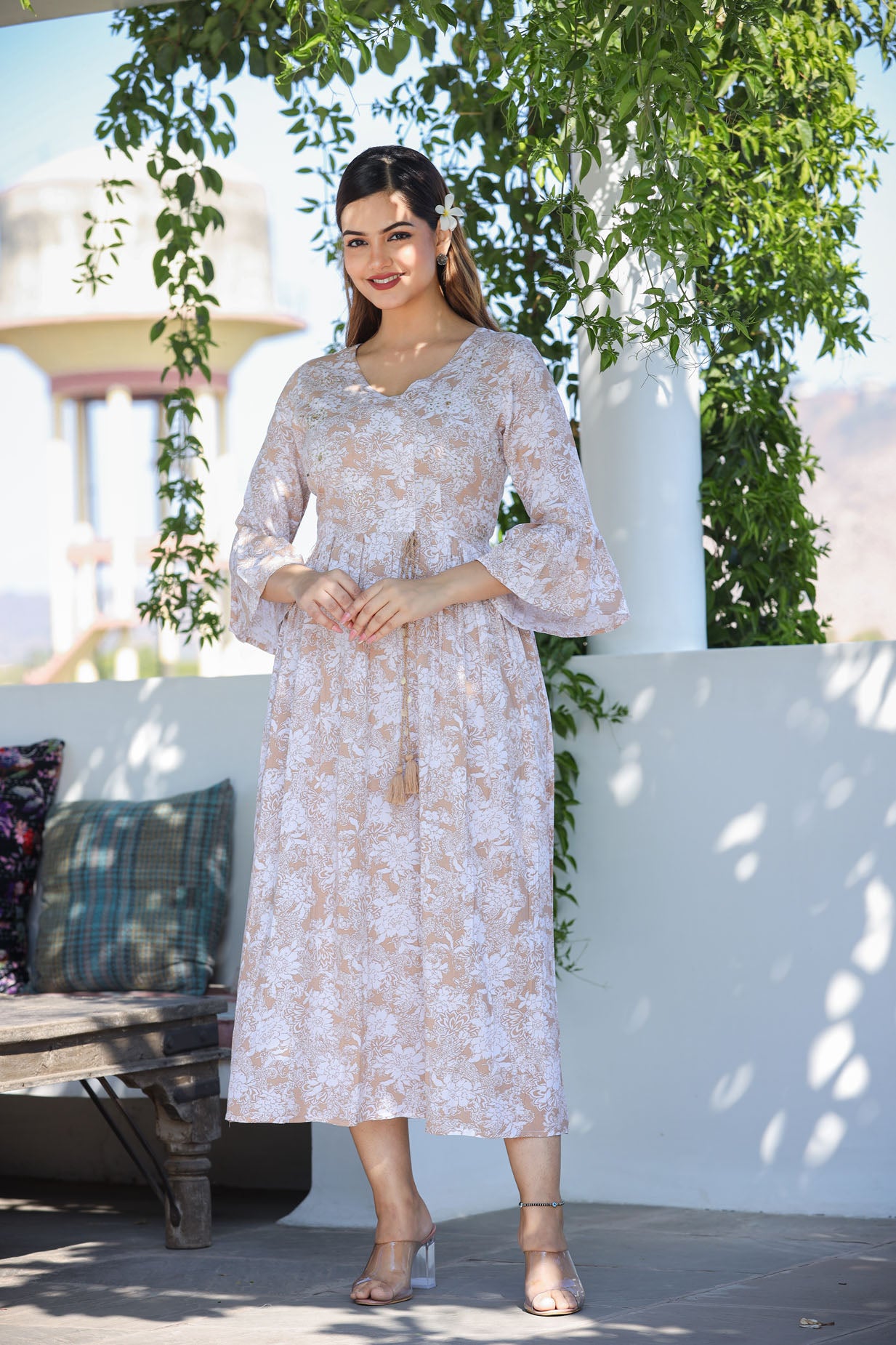 Beautiful Cotton Brown Middi