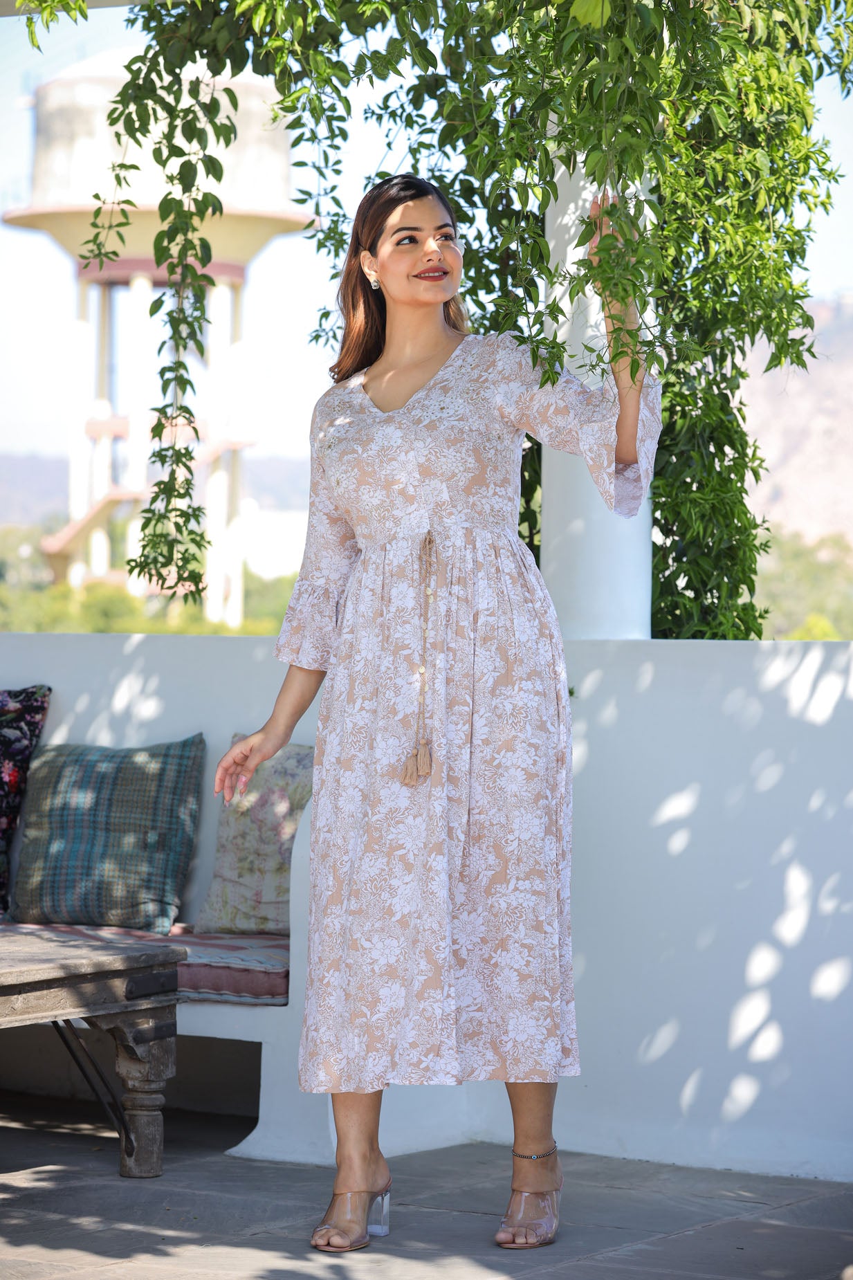 Beautiful Cotton Brown Middi