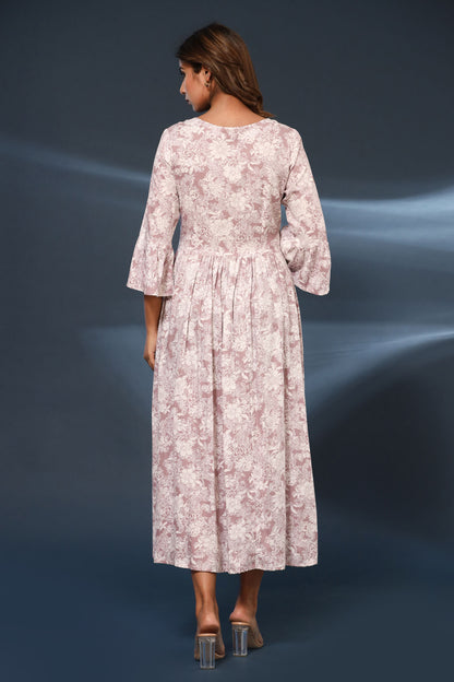Beautiful Cotton Wine Middi
