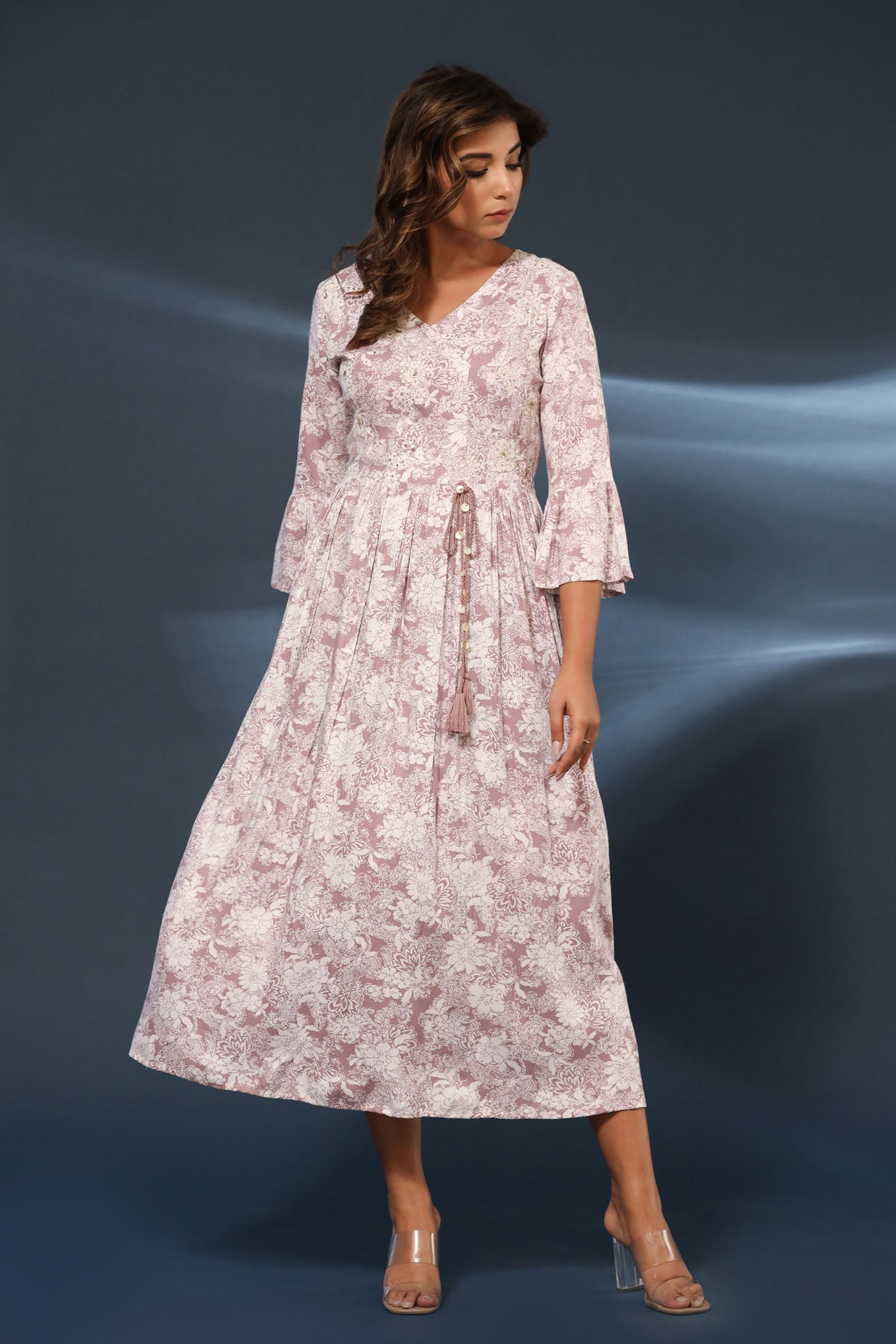Beautiful Cotton Wine Middi