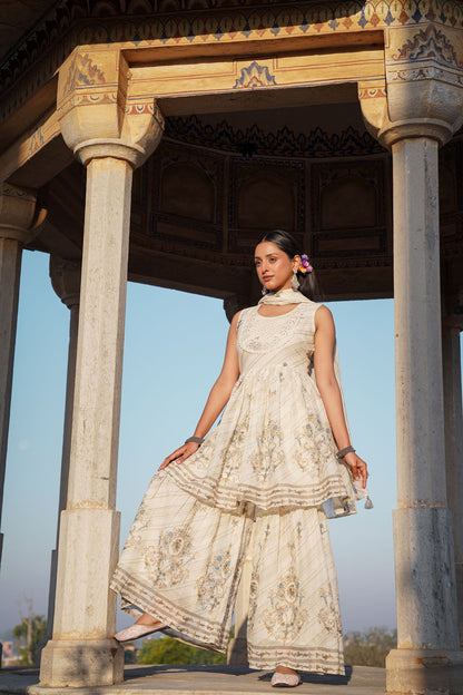 The Pastel Sharara Set