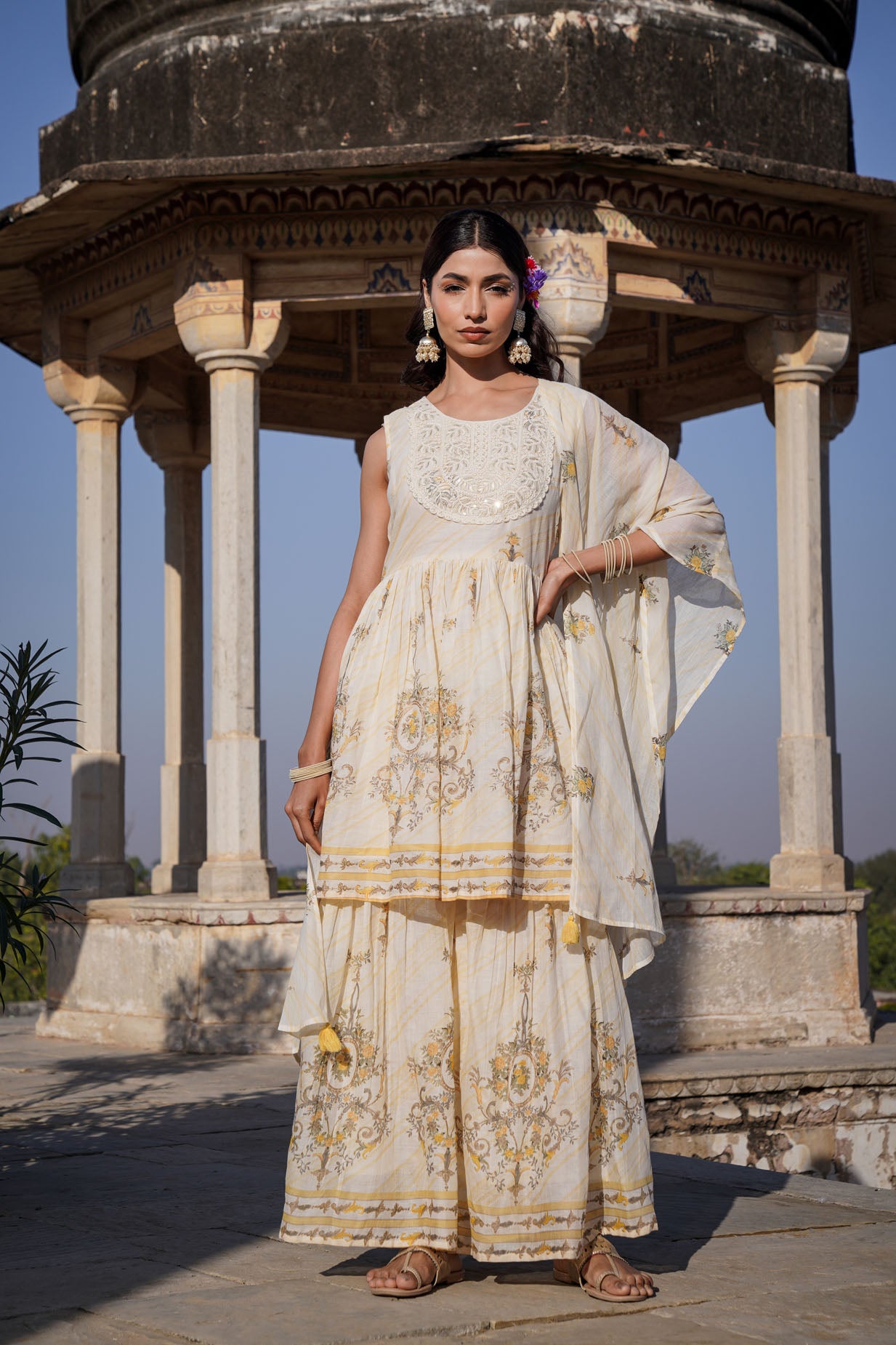 The Pastel Sharara Set