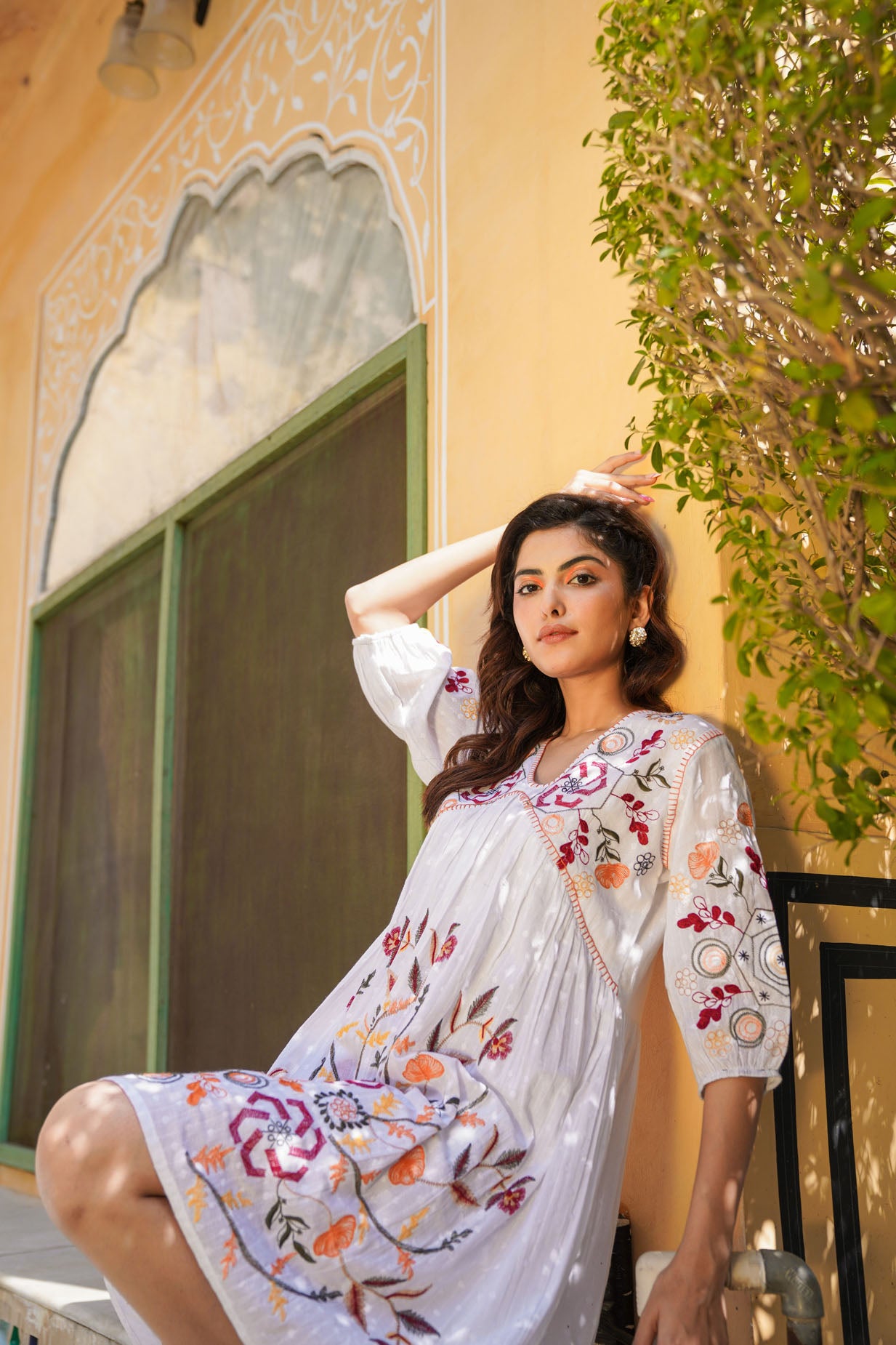 the embroidered whites