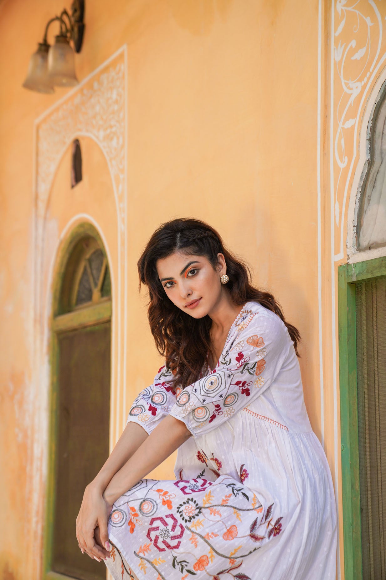 the embroidered whites
