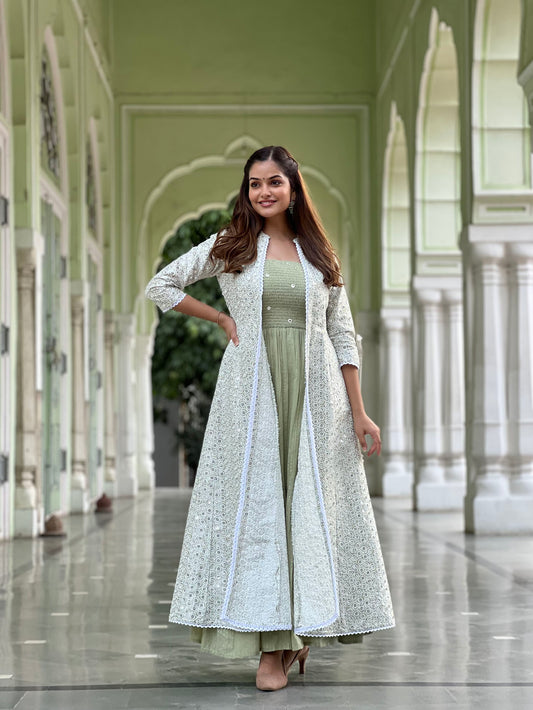 The Green Lavishness Long Gown